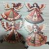 Christmas Tree Hanging Pendant Angels Doll Pendant Wooden Angels Decorations For Christmas Party New Year Wedding Decor