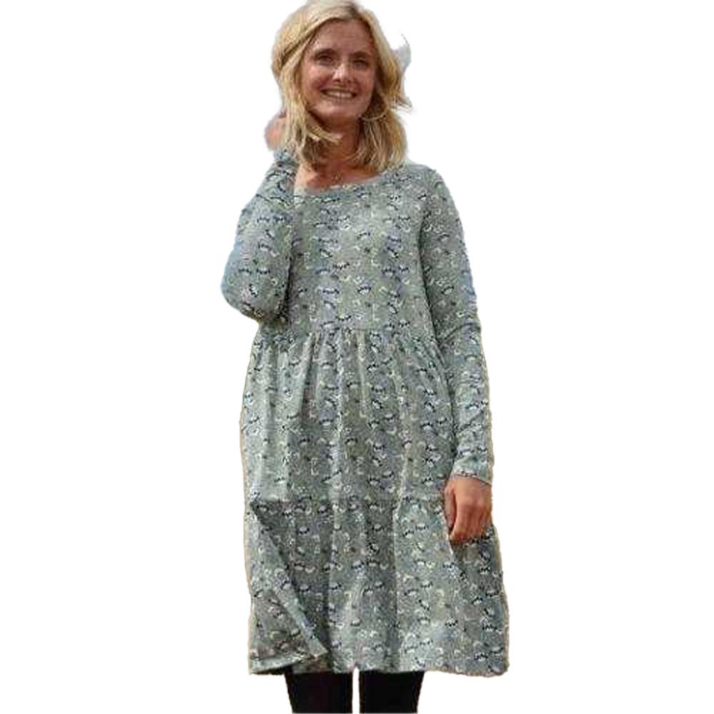 Lazy Jacks Womens/Ladies Vine Tiered Long-Sleeved Midi Dress