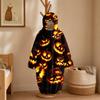 Kids Halloween Printed Flannel Romper Pajama Set for Fun Holiday Sleepwear