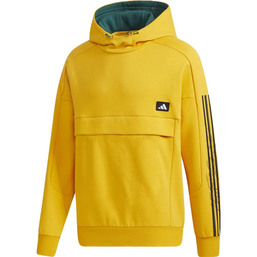 Adidas Fitness Sports Pullover Hoodie Men Tops Gold GM4434