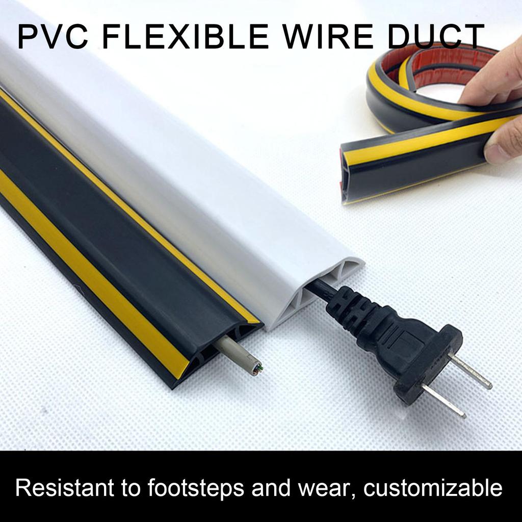 Floor Cable Cover PVC Anti-extrusion Cord Protector Self-Adhesive Power Cable Protector Cable Cover Hider Covers Wire Organizer