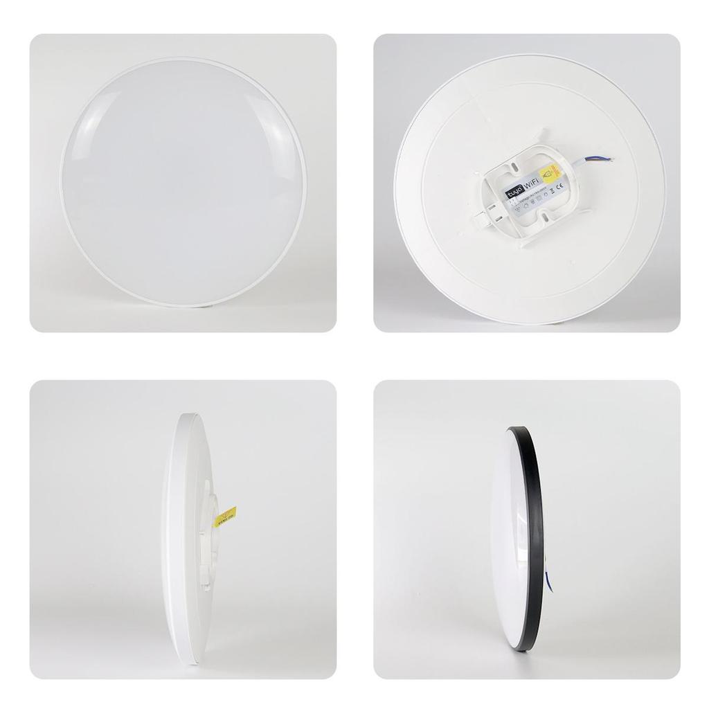 Smart Rgb Round Ceiling Light Fixture Spotlight Warm/white Lamp Dimmable Led Bluetooth Or Wifi 16 Colors Night Home Decor Lights