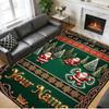 Christmas Custom Name Printed Square Area Rug Soft Non Slip Floor Carpet For Bedroom Holiday Gift