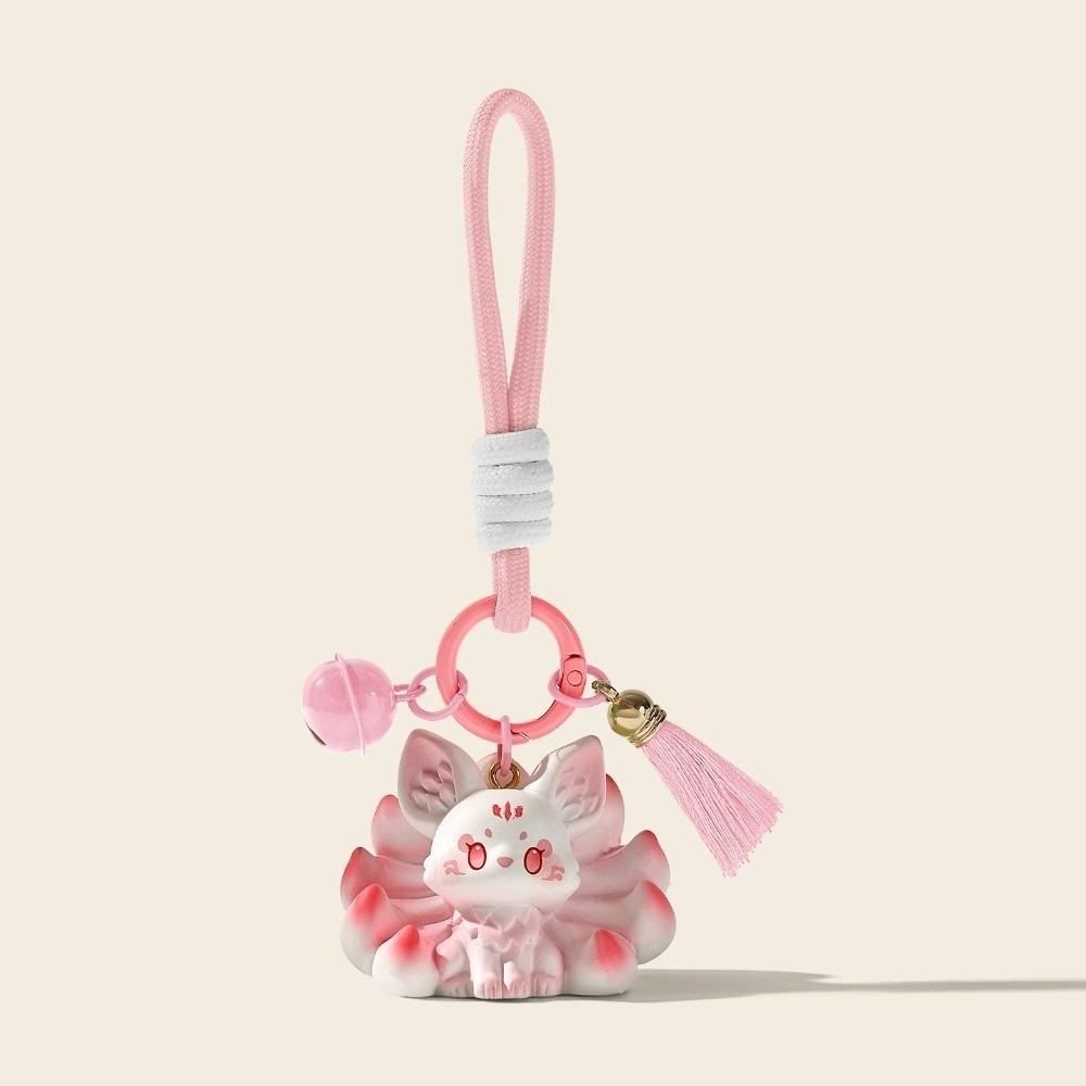 Creative Design Nine Tailed Animal Keychain Cartoon Bag Charm Resin Hanging Ornament  Holiday Gift