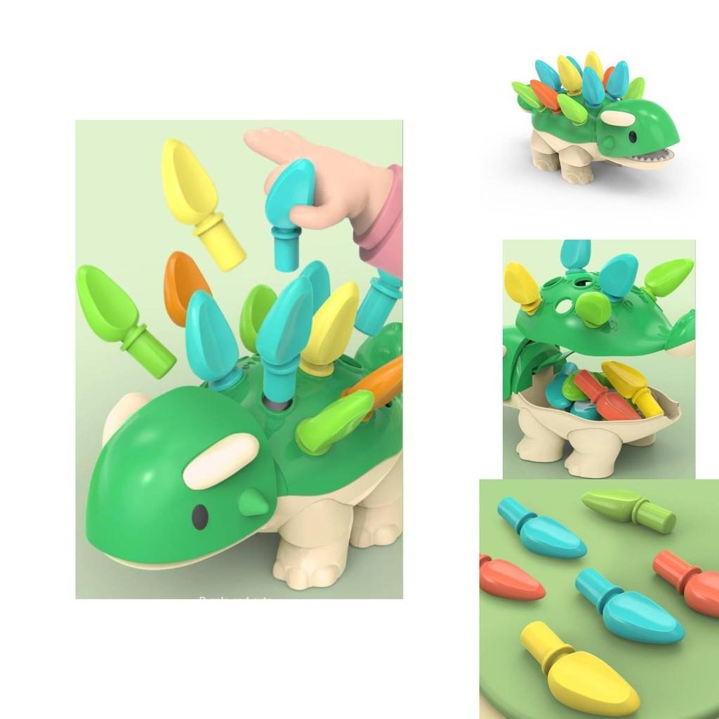 Colorful Educational Dinosaur Puzzle Toy For Infants With Fine Motor Skills Development