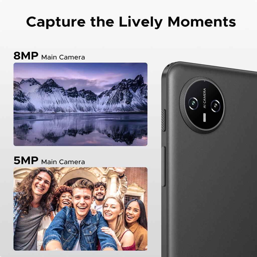 DOOGEE Tab A9 Android 16 Tablet 10 Inch, Unisoc T310 Android Tablets 12GB RAM 64GB ROM(TF 2TB), 6580 mAh Battery, 5G WiFi|Dual Speaker