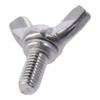 5PCS Metric Bolts M5x10mm Machine Screw 304 Stainless Steel Silver Tone Wing Bolts Thumb Screws
