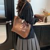 Vintage Inspired Pu Tote Bag With Top Handle For Work And Weekend Outings