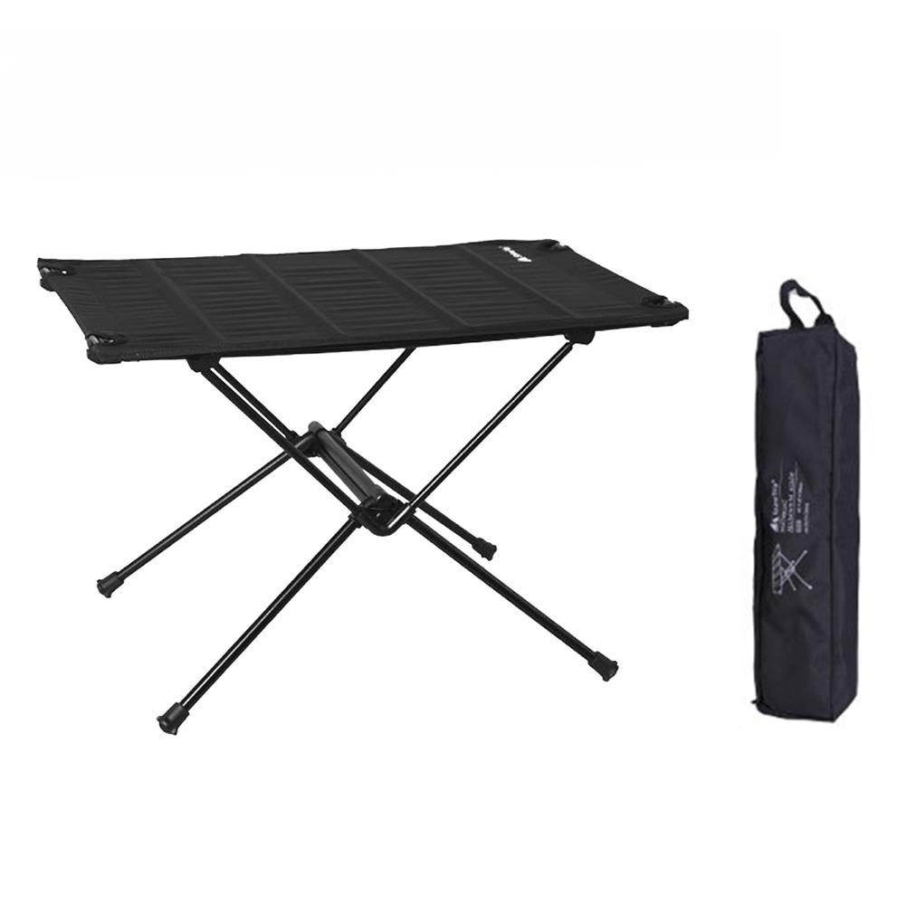 

Ultralight Folding Table Aluminum Alloy Portable Camping Table Tear Resistance Outdoor Dinner Desk for Garden Party Picnic BBQ чёрный