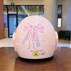 2026 Certified Women's Electric Vehicle Helmet with Cute Bow – Four Seasons Windproof, Sun-Protective Motorcycle Safety Helmet