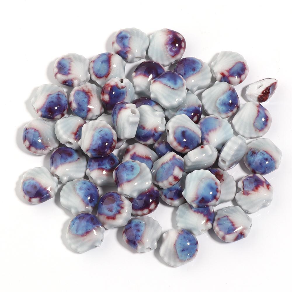 5pcs/lot Small Shell Ceramic Beads Color Cute Spacer Charms Bead for DIY Necklace Bracelet Earring Jewelry Making Accessories
