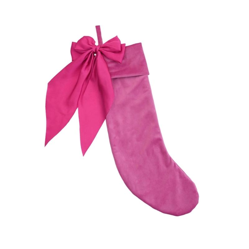 Christmas Stockings Bows Christmas Hanging Socks for Christmas Decorations J0MC