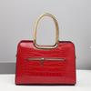 Patent Leather Bow Handbag, Decorated Top Handle Bag, Women's Formal Shoulder Crossbody Purse