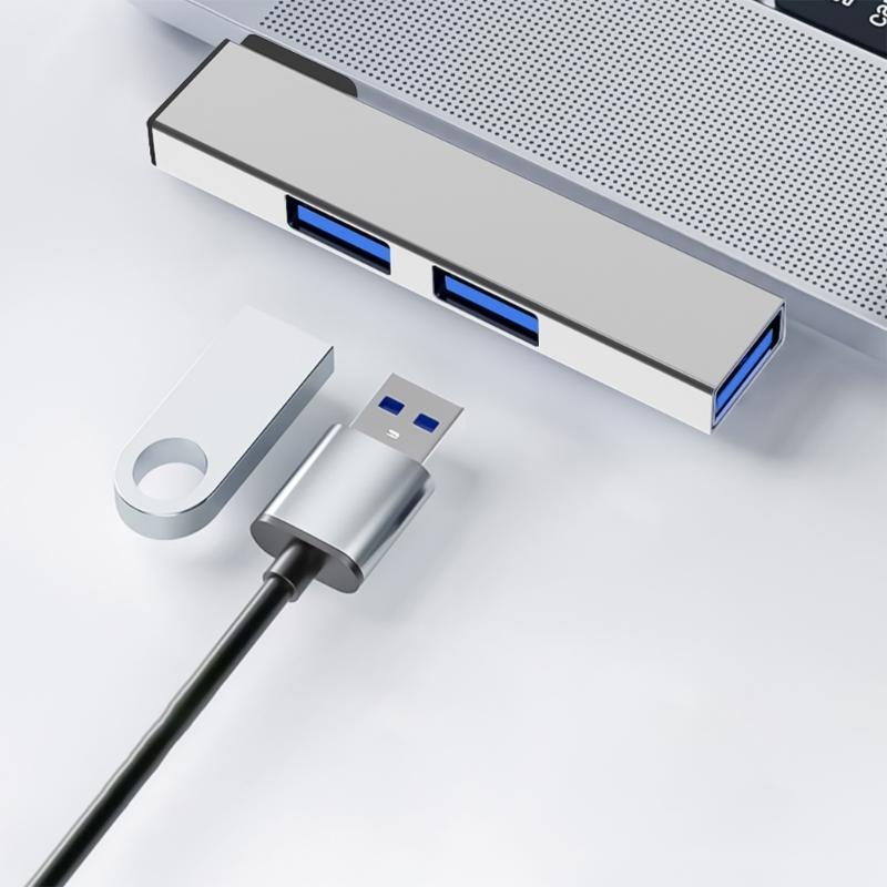 Multiport USB C Adapter 4 Port Dongle with Fast Speed 2 USB2.0, 1 USB3.0, OTG Support for PC Laptop