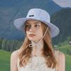 Drawstring Fisherman Hat Breathable Sunscreen Cap Korean Style Spring Summer Hat  Women