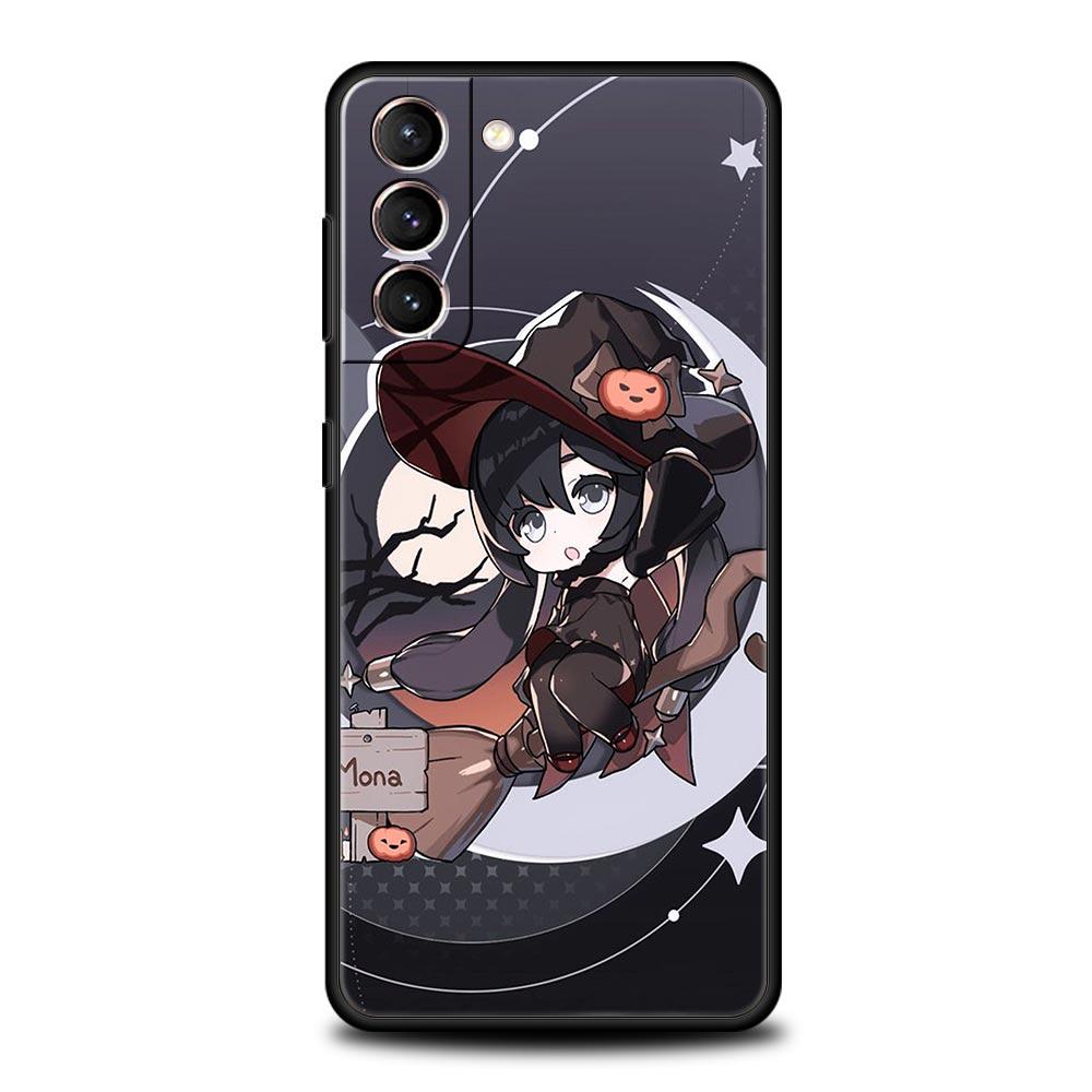 

Cute Genshin impact xiao For Samsung Galaxy S22 Ultra S20 S21 FE 5G S10 S9 Plus S10E S8 Phone Case Note 10 Lite 20 Black Cover Samsung S20