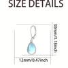 Fashion 925 Sterling Silver Water Moonstone Drop Earrings for Women Simple Wedding Engagement Jewelry Gifts