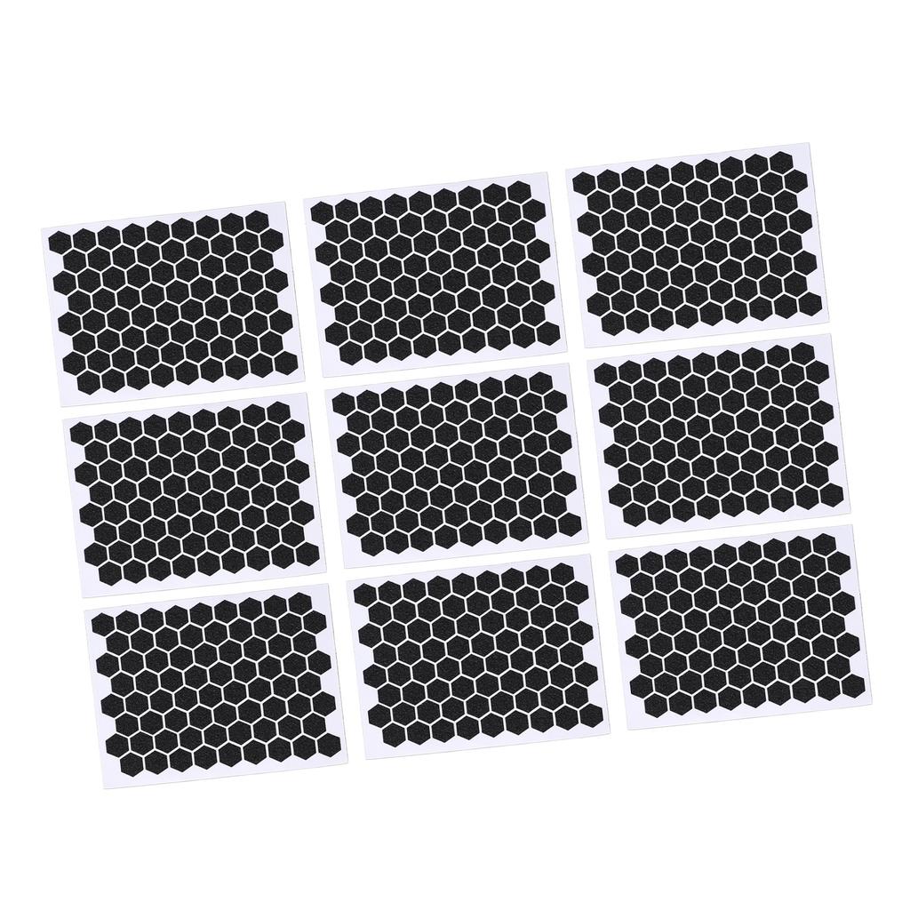 10 Pcs Mouse Grip Tape Hex Shape Super Thin Sweat Absorbing Anti Slip Black Acrylic Grip Sticker for