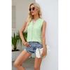 Summer Women's Clothing, Women's T-shirt, Hole Hollow V-neck, Sleeveless Splicing Tank Tops