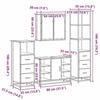 VidaXL Ensemble De Meubles De Salle De Bain 4 Pcs Chêne Marron, Armoire De Salle De Bain, Armoire De Rangement De Toilette, 3301274