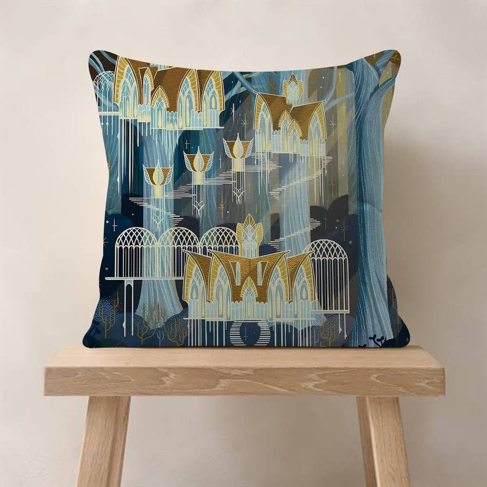 Abstract Ring Art Retro Travel Pillow Cushion Cover Pillowcase Living Room Sofa Home Decor Customized