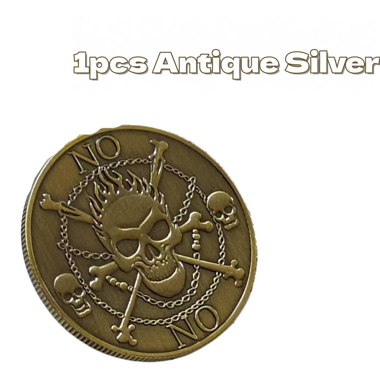 

1pcs YES/NO 3D Relief Metal Coin - Collectible Replica, Ideal Memorial & Halloween Gift for Friends 1pcs Antique Silver