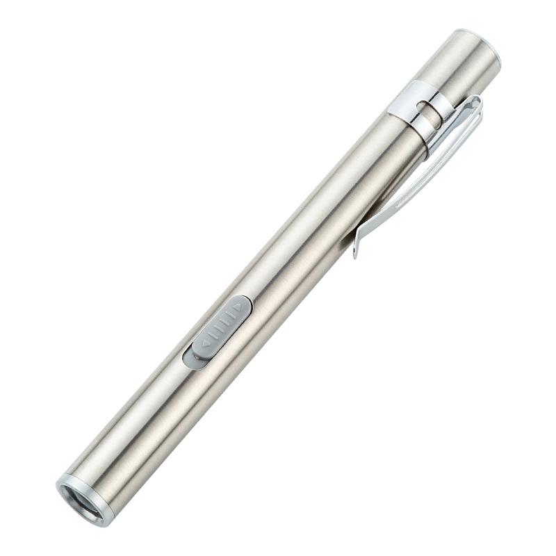 Stainless Steel USB Mini Inspection Flashlight for Outdoor Use