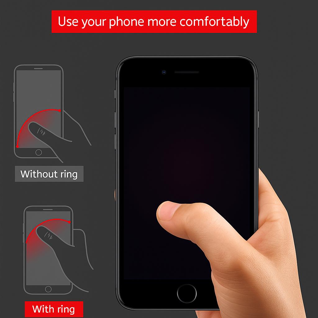 [Ultimate Grip] Premium 360° Metal Phone Ring Holder & Kickstand