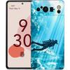 Diver Diving Phone Case For Google Pixel 9 8 9A 8A 7 7A 6 Pro XL 6A 5G Black Soft Back Luxury TPU Cover