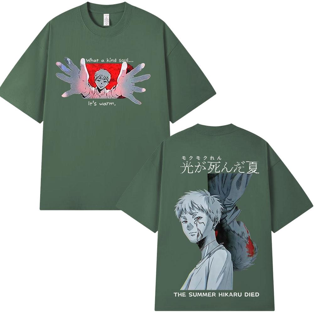 Anime The Summer Hikaru Died Yoshiki TShirt Fashion Harajuku ONeck Tshirts Unisex Women Cotton Casual Loose T Shirts Streetwear