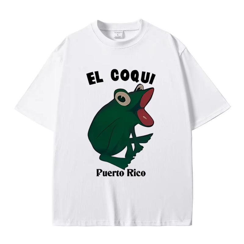 

Bad Bunny EL COQUI Frog Same Style T-shirts Debi Tirar Mas Fotos Album Print T Shirt Men Women Hip Hop Fashion Oversized T-sh... 5XL різнокольоровий