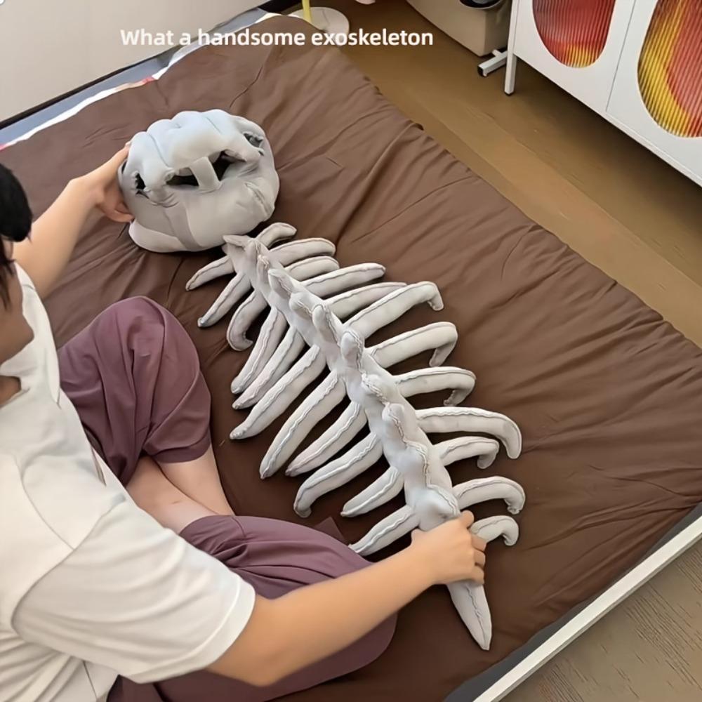 Cuscino a Forma di Testa di Scheletro di Dinosauro, per Feste di Natale, Ideale per Costumi Cosplay di Festa e Relax sul Divano Cuscini Dino