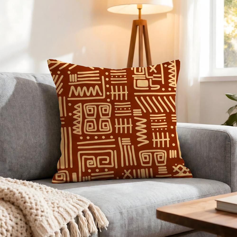 Pattern Tribal Pattern Cushion Cover 1Pcs Decorative Covers Soft Cushion Case For Sofa Couch Decor 40X40 45X45 Pillowcases