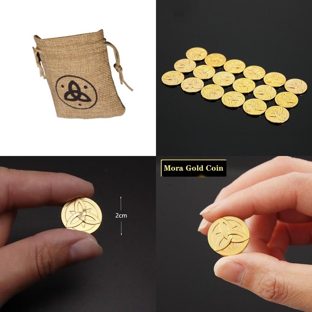 Genshin Impact Goldmünzen im Anime-Stil Perfekt für Tabletop-Spiele