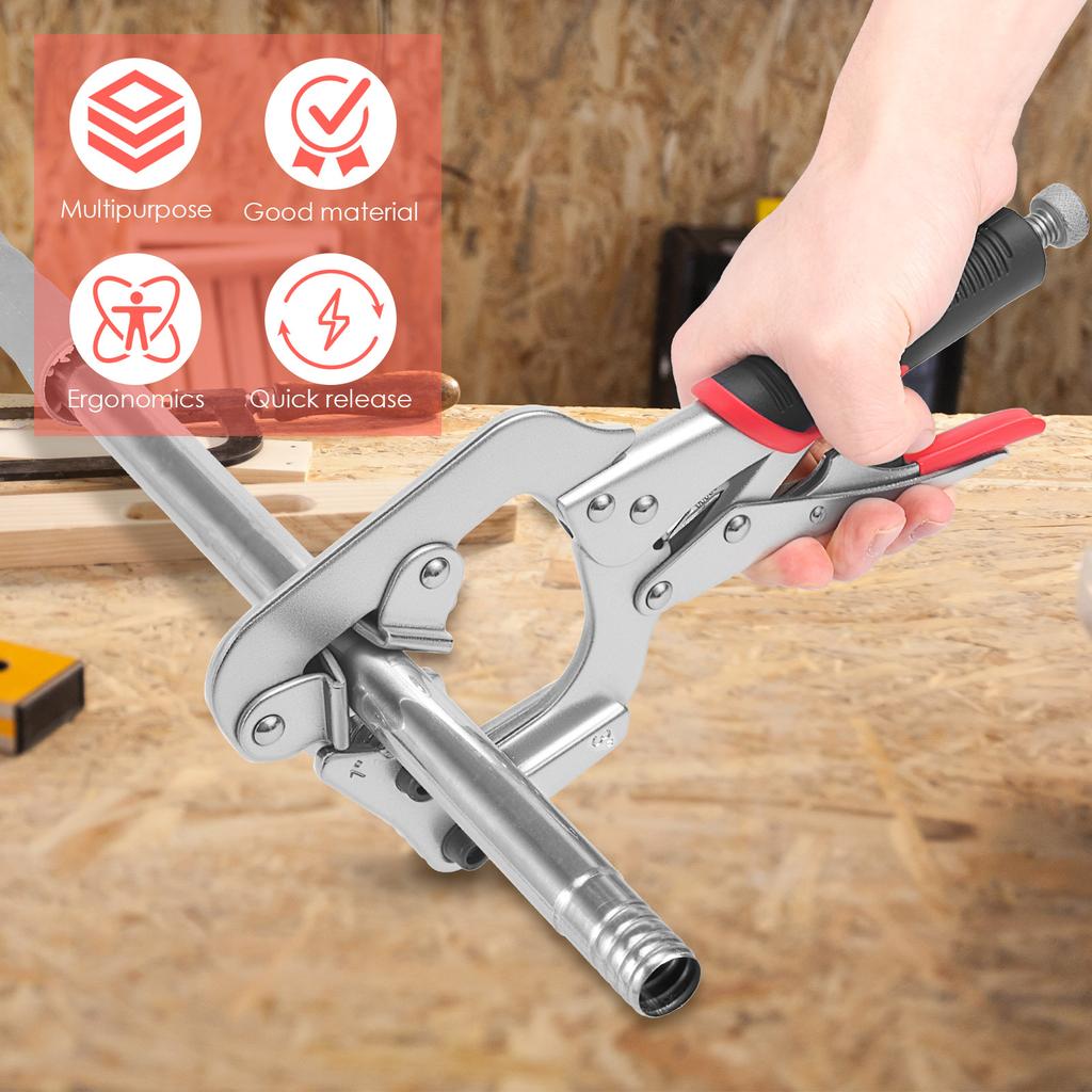Multi Purpose C-type Clamp Lock Pliers with Adjustable Welding Pipe Pliers Stable Labor-saving and Ergonomic Grip
