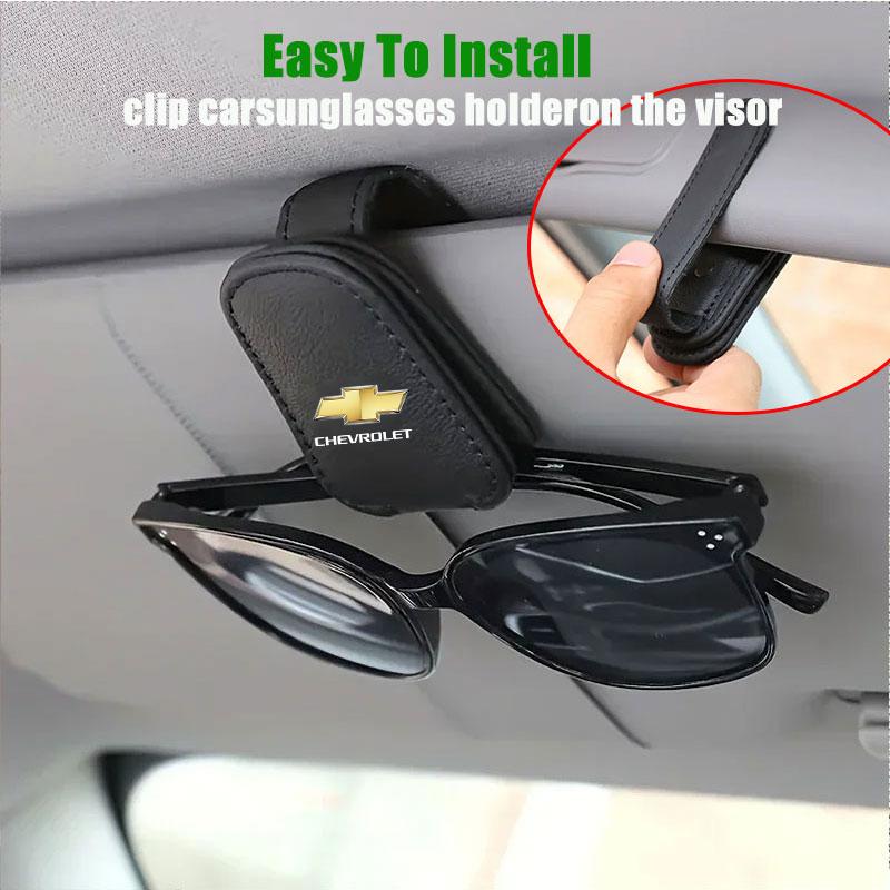 Rlgc6 Car Sun Visor Glasses Case Holder Sunglasses Clip Rescue Tool For Chevrolet Onix Cruze Silverado Impala Equinox Malibu Tahoe