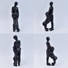 Resin Figurine Man and Dog Sculpture Collectible Ornament Gift for Dog Lover Living Room Bedroom Desktop Shelf Display