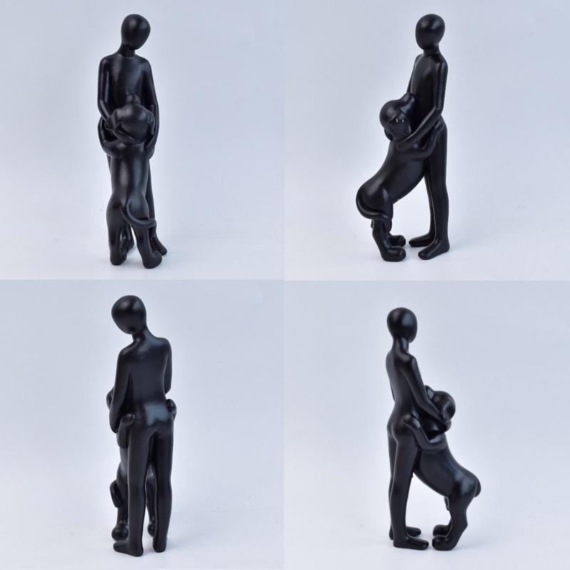 Resin Figurine Man and Dog Sculpture Collectible Ornament Gift for Dog Lover Living Room Bedroom Desktop Shelf Display