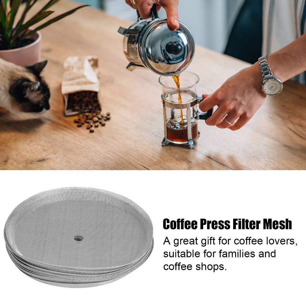 10er Set 80 Mesh Edelstahlfilter 150 Mesh Wiederverwendbarer Kaffeefilter Kaffeezubereitung