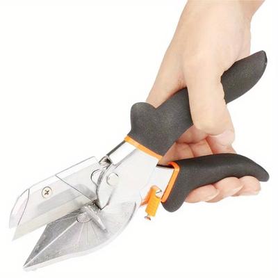 Cisaille d'angle 45-120 Degrés Coupe-onglet Cisaille à main Multifonctionnelle Ciseaux pour Tuyaux en Plastique PVC PE pour Travaux ménagers Décoration intérieure Plomberie
