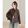 TERRE BLEUE Women's Fall 2025 Faux Leather Biker Jacket