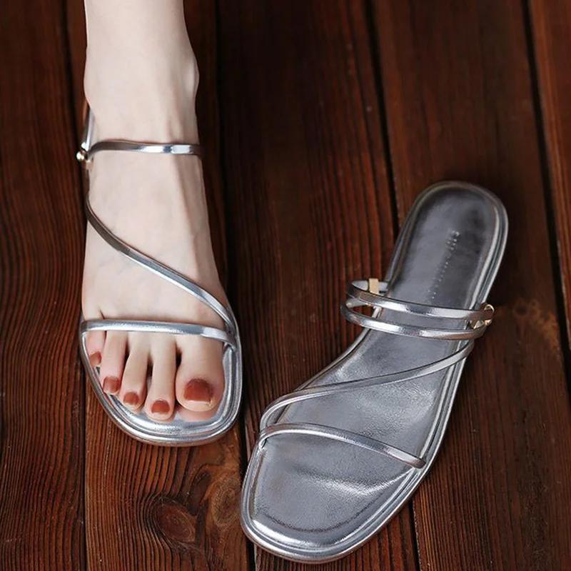 Fashion Flats Women Slippers Summer Casual Fashion Shoes Walking Cozy Woman Sandals 2025 New Trend Brand Designer Beach Mujer Zapatillas