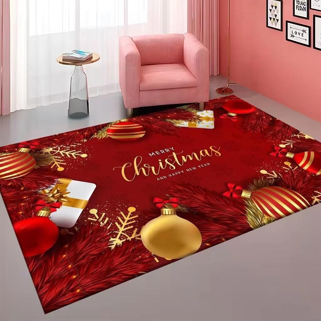 Christmas Series Home Carpets Living Room Sofa Decoration Bedroom Bedside Area Rugs Anti Slip Washable Coffee Table Floor Mat