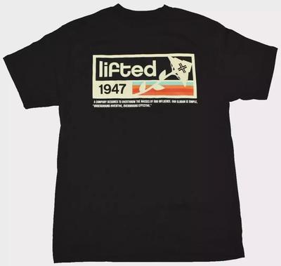 Lifted Research Group Ανδρικό Υπόγειο Ευρηματικό 1947 Μαύρο Μπλουζάκι Νέο S-4XL