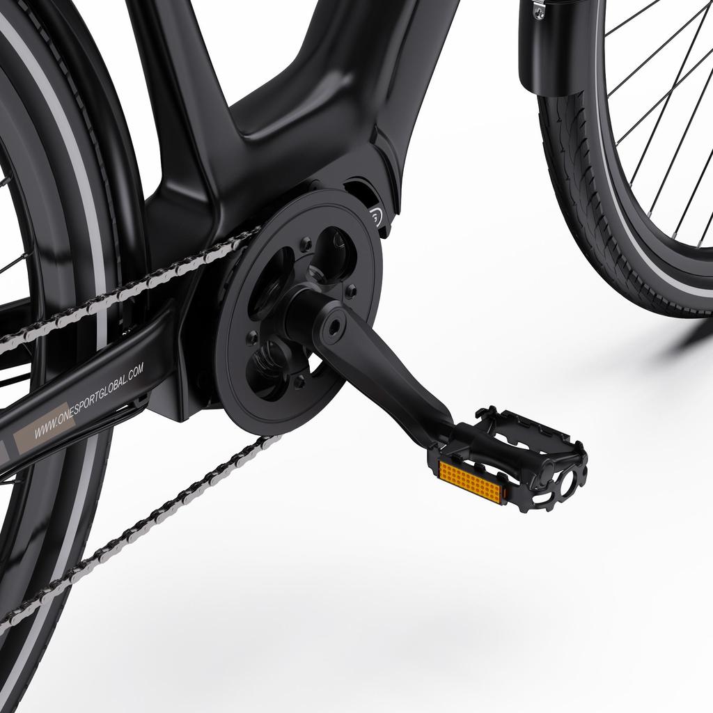 ONESPORT OT07 Electric Bike for Adults, 250W Mid-Drive Motor, 36V 14AH Battery, 90-110km Range, 25km/h City E-Bike