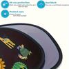 2-piece Cartoon Animal Car Sunshade, 20x12 Inches, Black PVC, UV Resistant, Self-adhesive, Equipped with 8 Suction Cups