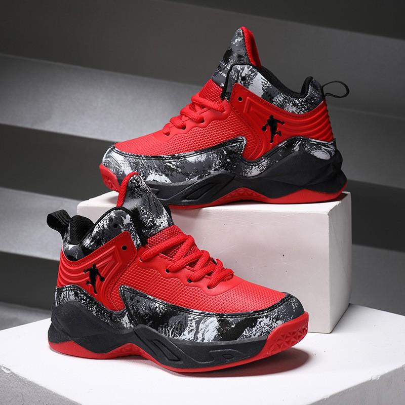 Kids Basketball Shoes Waterproof Breathable Leather Sneakers Boys Children