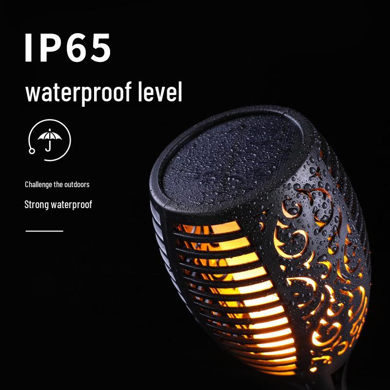Solar LED Waterproof Torch Light for Garden: Wall-Mount, Ground-Insert, or Flat Surface.