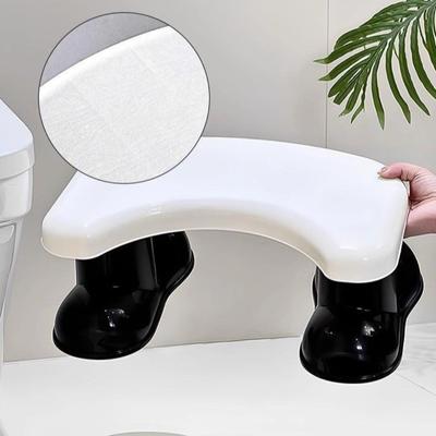 Wytrzymały Solidny Stołek Toaletowy Przenośny Ergonomiczny Antypoślizgowy Stołek z Siedziskiem Plastikowy Pogrubiony Gadżet Toaletowy dla Dorosłych