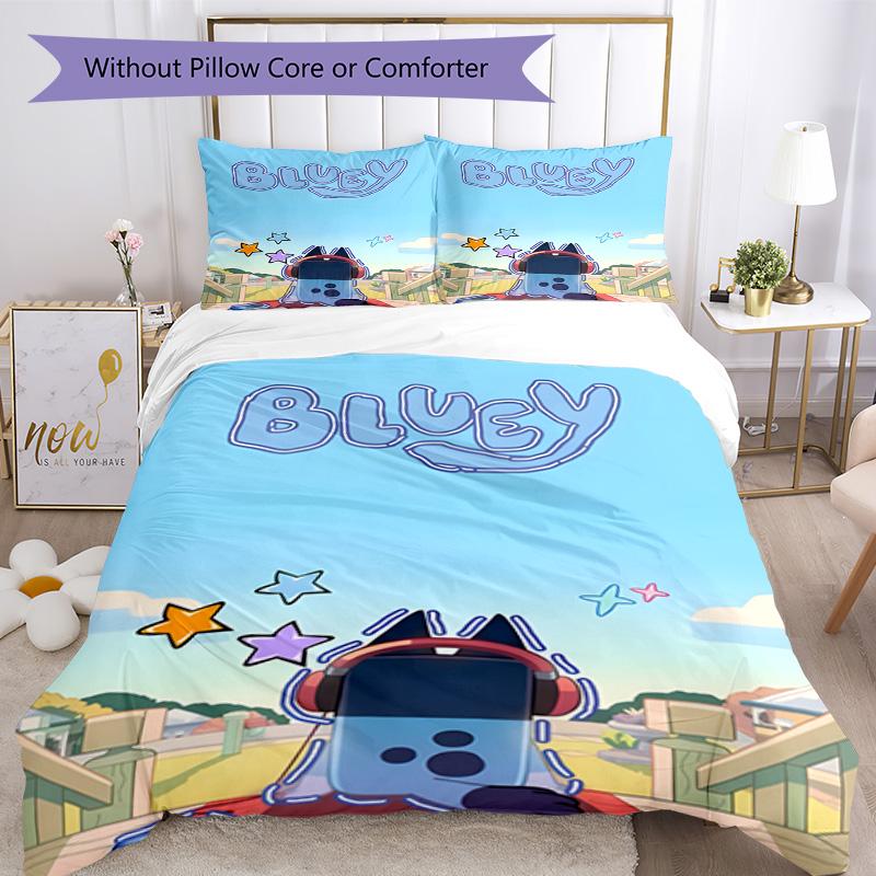 Bluey Bed Linen Set Suitable for Living Room Machine Washable Perfect Gift for Friends Family
